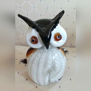 OWL GLASS PAPERWEIGHT "WHOOOOO" WILL BUY THIS BEAUTY?